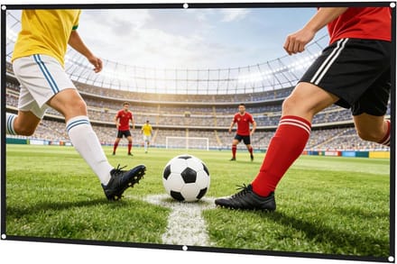 Opvouwbaar Projectiescherm - Draagbaar Scherm - Home Theater - Hoge Dichtheid Polyester - 16:9 Verhouding - Wit