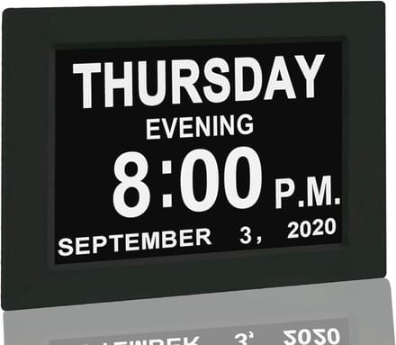 Ouderen Klok met Dual Color Display - 8"