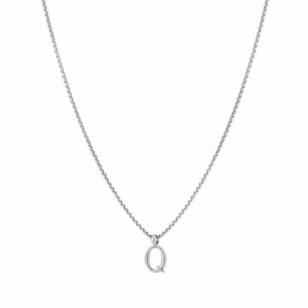 Bijoutheek Collier Letter Q Zilver