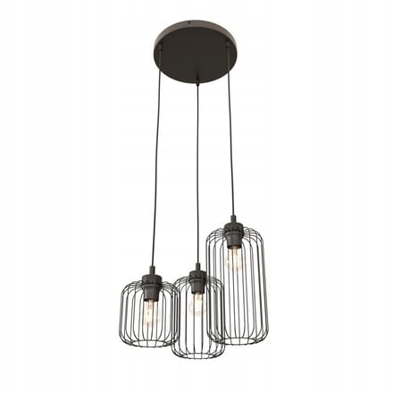 Emibig VANDER 3PREM BL hanglamp zwart staal E27