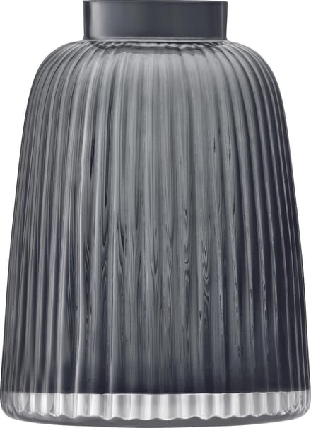 L.S.A. Pleat Vaas - Glas - 26 cm - Grijs