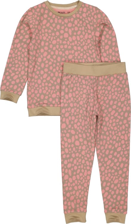 Quapi meisjes pyjama Puck aop Pink Leopard maat 80