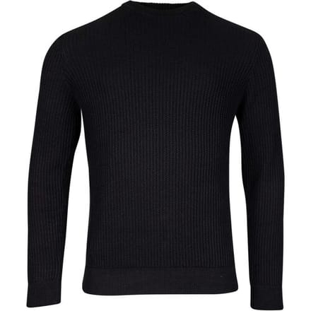 Baileys Trui Crew Neck Uni Color Allover Structure Knit Navy / male