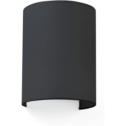 FARO BARCELONA Wandlamp Cotton, gewelfd, 20 x 15 cm, zwart