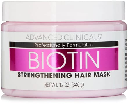 Advanced Clinicals, Biotine, Masque capillaire fortifiant, 12 fl oz (340ml) gray