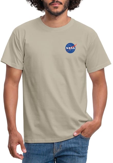 NASA Klassiek Logo Als Borstlogo T-Shirt Heren