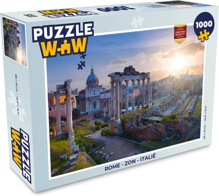 Puzzel Rome - Zon - Italië - Legpuzzel - Puzzel 1000 stukjes volwassenen