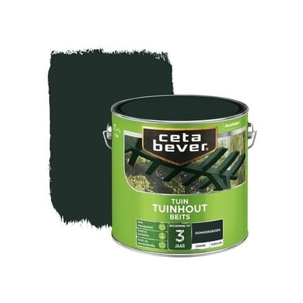 Cetabever - Tuinbeits Tuinhout Dekkend - Donkergroen - 750 Ml