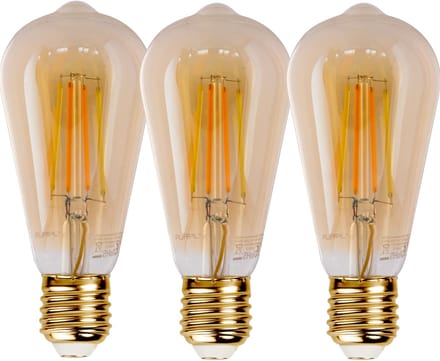 Voordeelpak 3x Smart Tuya Wifi E27 Edison CCT 6W 806lm - Afstembaar Wit | Dimbaar - Vervangt 60W.