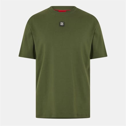 Hugo Heren Dalile Stacked T-shirt (Donkergroen)