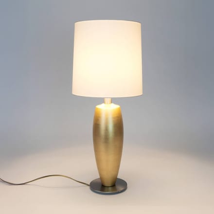 Holländer Tafellamp OMEGA SOTTILE, goud/wit, hoogte 68 cm, keramiek, E27