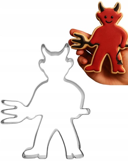 Koekjesvorm Duivel met Drietand - 9 cm
