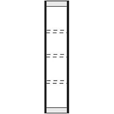 Eindwand, voor stalen rek PROGRESS 2000, B 1900 x D 300 mm zilver