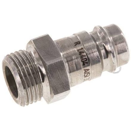 RVS 306L DN 10 Luchtkoppeling Insteeknippel G 3/8 inch Buitendraad - CLP10-M-SSL-P-038