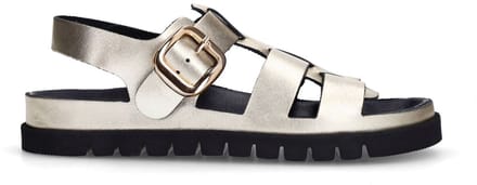 Sacha - Dames - Gouden leren sandalen - Maat 37
