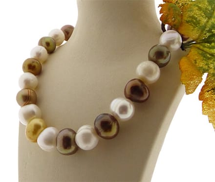 Christian gekleurde parel collier