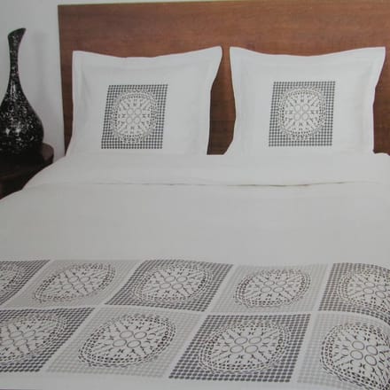 Refined Dudley Dekbedovertrek - Eenpersoons - 140x200/220 cm - Wit/Grijs