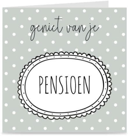 GENIET VAN JE PENSIOEN | kaart / wenskaart met envelop