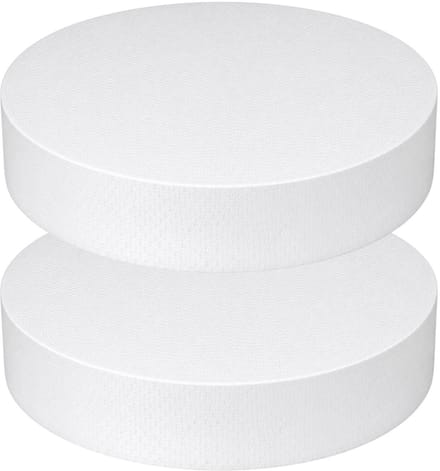Piepschuim vormen - cirkel - 2x - D30 x 4 cm - styropor hobby / DIY vorm - basis knutselfiguren