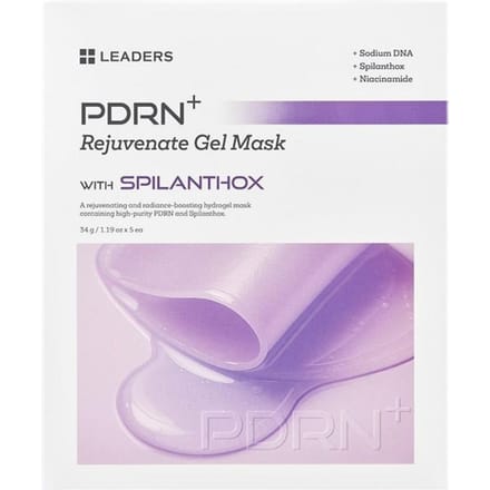 LEADERS PDRN+ Masque Gel Reconstituant Raffermissant Hydratation 34g x 6 Feuilles