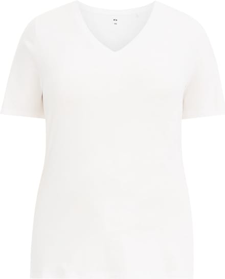 WE Fashion Dames T-shirt met V-hals - Curve