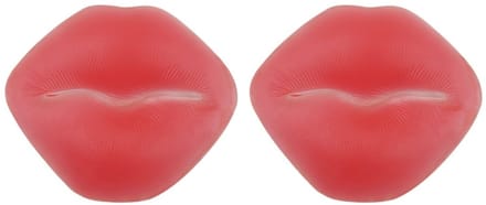 Nooitmeersaai - Tepelstickers lipvorm - Polyamide - Rood - Lippenvorm