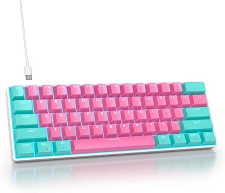 Mechanical Keyboard - Mechanisch Toetsenbord Gaming -Lichtblauw met roze