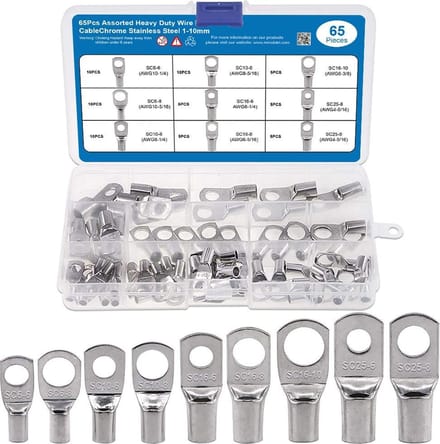 MMOBIEL 65 stuks Assortimentsdoos Heavy Duty Kabel Schoen Connector 6mm² / 25mm²