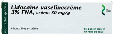 Verdovende creme Lidocaine- vaseline  3% - 30 gram
