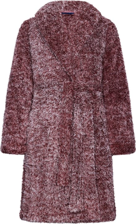 Rebelle Teddy dames Badjas Fleece - Ochtend jas - S - Rood