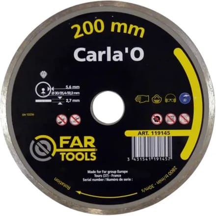 Far Tools Diamantschijf "carla'o" 200x2.7x5.6mm,al30-25,4-22.2mm
