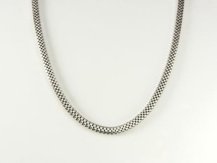 Gevlochten zilveren ketting - 46 cm