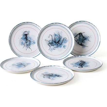 Set van 6 borden Devante keramiek | Hermia