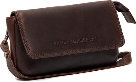 Chesterfield Nelson Waxed Pull Up Telefoontasje - Bruin