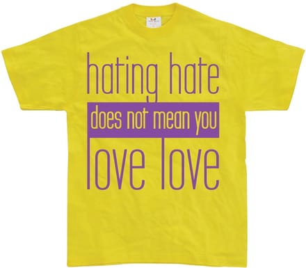 Hybris Hating Hate Love Love T-shirt SH-1-15053-LFH3-13