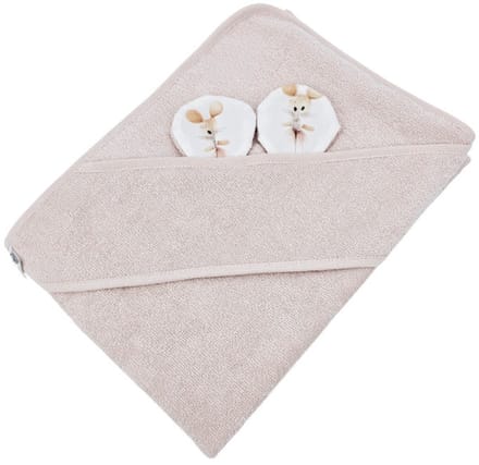 Bamboo bath cover Ballerina Mouse / Rose Pink