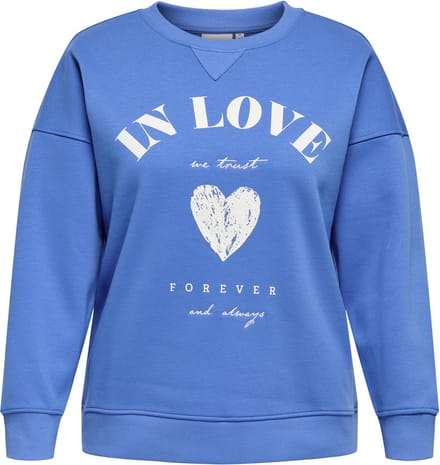 ONLY CARMAKOMA - CARSOFIA L/S WORD O-NECK SWT JRS - Dames - Sweaters