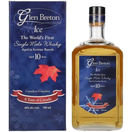 Glen Breton Ice 10 Years Old Aged in Icewine Barrels 40% Vol. 0,7l in geschenkverpakking