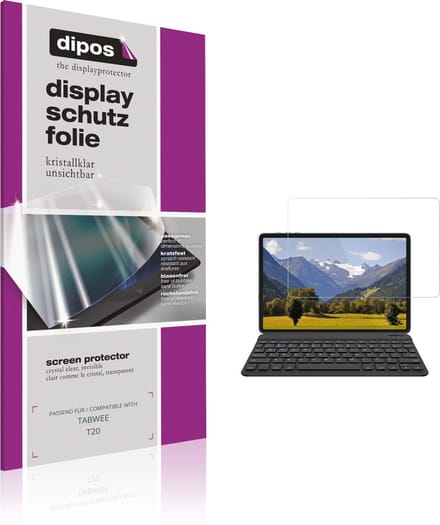 dipos – 2x Beschermfolie geschikt voor TABWEE T20 | Krasbestendige & heldere Screenprotector Ultra-Thin