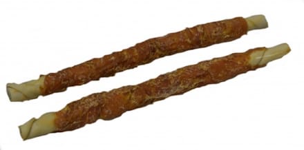 Hondensnacks kip-Kip met runderhuidsticks-3x2 stuks-28cm-Animal King