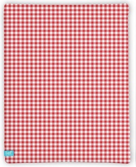 LIEF! Kinderhoeslaken Check - 40x80 cm - Rood