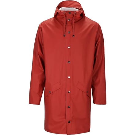 Rains - Maat XXS/XS Long Jacket Unisex - Rood