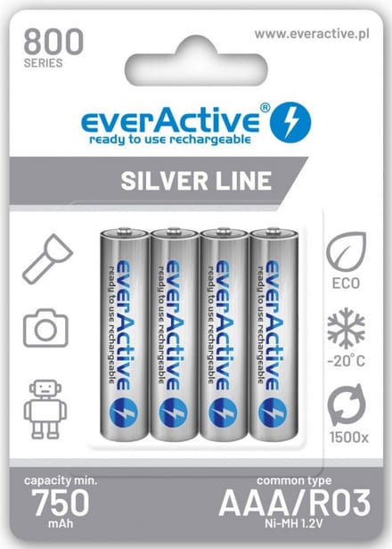 EverActive Precharged Herlaadbare NiMH batterijen AAA
