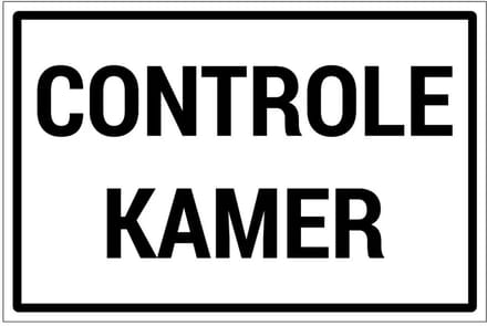 Controlekamer bord | gecoat dibond materiaal | 60 x 40 cm