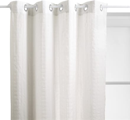 Atmosphera Noa Polyester Gordijn 140x240cm - Kant en klaar met ringen - Wit