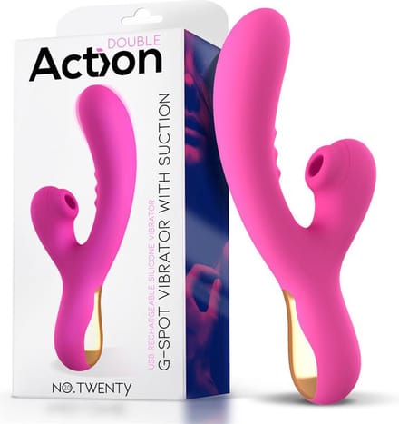 No. Twenty G-Spot Vibe with Clitoris Sucker USB Silicone