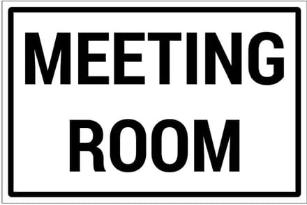 Meeting room bord | gecoat dibond materiaal | 45 x 30 cm