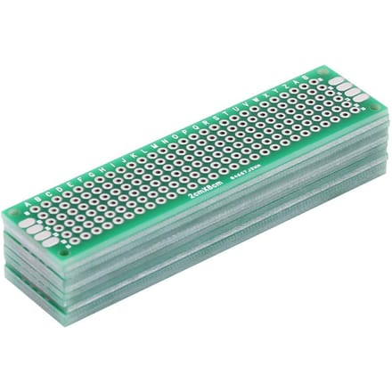 Lot de 10 circuits imprimés universels double face 2 cm x 8 cm pour prototypage, soudage et bricolage