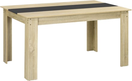 HOMCOM-Eettafel-Spaanplaat-140x89,5x75cm-Eiken