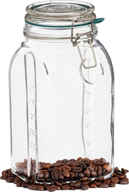 5Five Weckpot/inmaakpot Jarro - 1L - glas - beugelsluiting - D12 x H18 cm